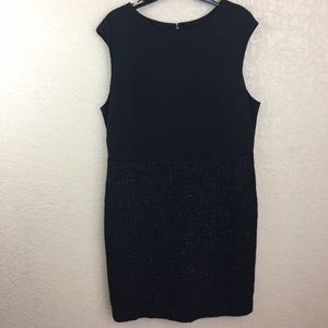 SALE Ann Taylor Black Metallic Weave Dress E43